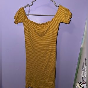 Off the shoulder body con dress